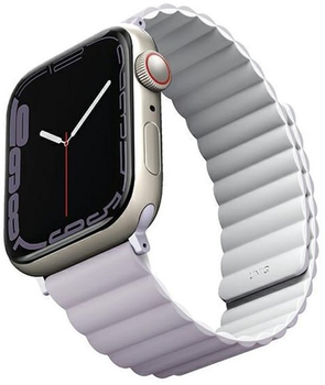 Pasek Uniq Revix Reversible Magnetic do Apple Watch Series 1/2/3/4/5/6/7/8/SE/SE2 38-41 mm Lilak-biały (8886463680780)