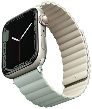 Pasek Uniq Revix Reversible Magnetic do Apple Watch Series 1/2/3/4/5/6/7/8/SE/SE2/Ultra 42-49 mm Szałwia-beżowy (8886463680827)