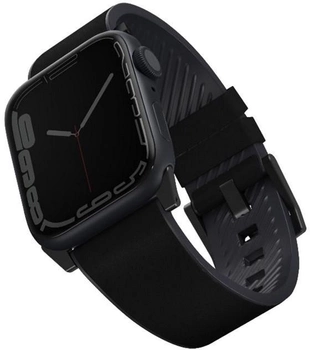 Pasek Uniq Straden Leather Hybrid Strap do Apple Watch Series 1/2/3/4/5/6/7/8/SE/SE2/Ultra 42-49 mm Czarny (8886463679609)