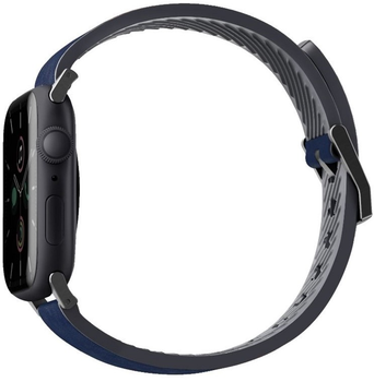 Pasek Uniq Straden Leather Hybrid Strap do Apple Watch Series 1/2/3/4/5/6/7/8/SE/SE2/Ultra 42-49 mm Niebieski (8886463679616)