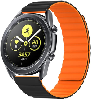 Uniwersalny pasek Beline Watch Magnetic 20 mm Czarno-pomarańczowy (5905359814337)