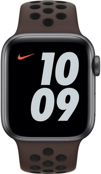 Pasek Apple Nike Sport Brand MJ6J3AM/A do Apple Watch Series 1/2/3/4/5/6/7/8/SE/SE2 38-41 mm Brązowo-Czarny (194252336939)