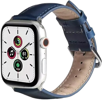 Pasek Beline Leather do Apple Watch Series 1/2/3/4/5/6/7/8/SE/SE2 38-41 mm Niebieski (5904422914363)