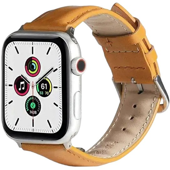 Pasek Beline Leather do Apple Watch Series 1/2/3/4/5/6/7/8/SE/SE2 38-41 mm Jasnobrązowy (5904422914370)