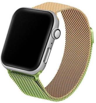Ремінець Beline Steel для Apple Watch Series 1/2/3/4/5/6/7/8/SE/SE2/Ultra 42-49 мм Green-Gold (5904422914240)