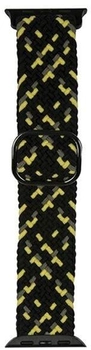 Pasek Beline Textile do Apple Watch Series 1/2/3/4/5/6/7/8/SE/SE2 38-41 mm Czarno-Limonkowy (5904422919948)