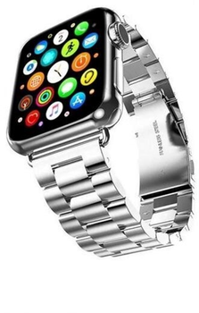 Pasek Mercury Metal do Apple Watch Series 1/2/3/4/5/6/7/8/SE/SE2/Ultra 42-45 mm Srebrny (8809724801472)