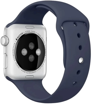 Ремінець Mercury Silicon для Apple Watch Series 1/2/3/4/5/6/7/8/SE/SE2/Ultra 42-45 мм Navy (8809724801649)