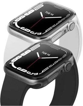 Etui Uniq Glase do Apple Watch Series 7/8 41 mm Dual Pack Przezroczysty-dymny (8886463679340)