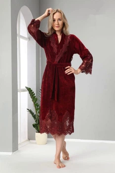 Халат женский Nusa. ns 0383 bordo-L/XL
