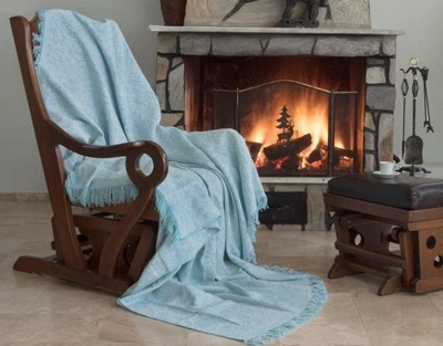 Плед хлопковый Eponj Home. Buldan Keten Linen su yesil-170х220