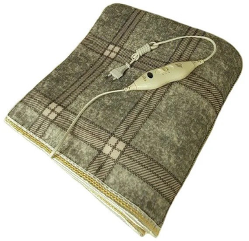 Электропростынь с терморегулятором Electric blanket 7422 электрическая простынь с подогревом 150х160 см Хаки в клетку