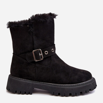Жіночі зимові черевики високі Vinceza Morcos 38 Чорні (5905677957082)