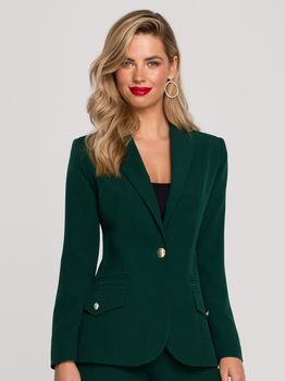 Піджак класичний жіночий Makover K141 S Темно-зелений (5903887681841)