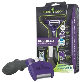Инструмент для удаления подшерстки для короткошерстных кошек FURminator Short Hair Large Cat L