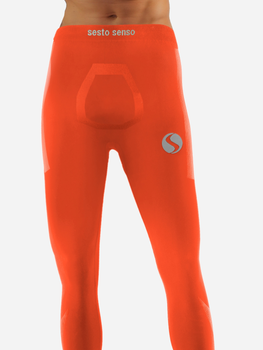 Spodnie legginsy termiczne męskie Sesto Senso CL42 S/M Pomarańczowe (5904280038669)