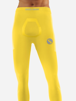 Spodnie legginsy termiczne męskie Sesto Senso CL42 S/M Żółte (5904280038751)