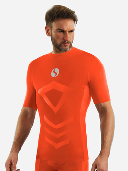 Koszulka męska krótki rękaw Sesto Senso CL39 L/XL Pomarańczowa (5904280037860)
