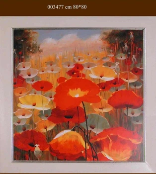 Картина в раме Dekor Toscana Маковое поле 80x80 см (3477)