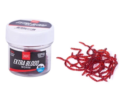 Мотиль силіконовий Lucky John Extra Blood Worm (розм.XL) * 160
