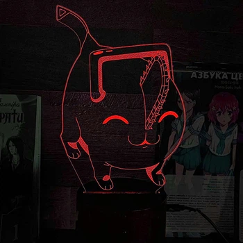 Акриловый светильник-ночник Chainsaw Man 2 красный tty-n002293