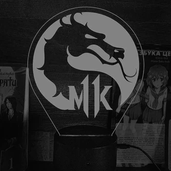 Акриловый светильник-ночник Mortal Kombat Смертельная битва белый tty-n002253