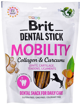 Ласощі для собак Brit Dental Stick Mobility колаген і куркума 251 г (8595602564361)