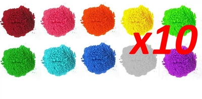 Фарба Холі Holi Fest набір 100 пакетів пакети 100 грам 10 кольорів