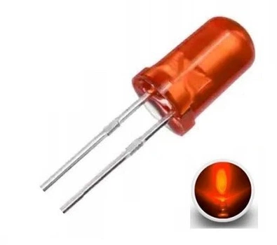 LED светодиод 3мм, 2.0 – 2.2В, 20мА, оранжевый, 5 шт.