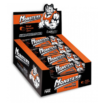 Протеїнові батончики Strong Max - 80g x 20шт Dried Apricots