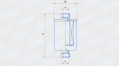 Фильтр топливный ГАЗ двигатель 406 (под гайку) Finwhale PF006M