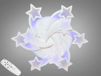 LED-люстра "Звезды" Diasha 150W белая 8163/6+3WH 3-цветный диммер