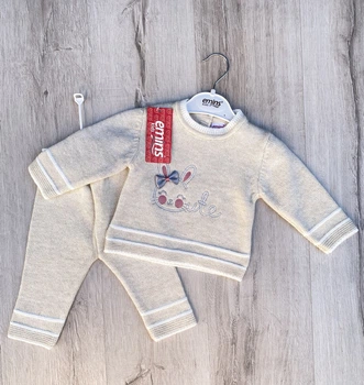 Костюм вязаный для девочки Emins 609 86 см Бежевый