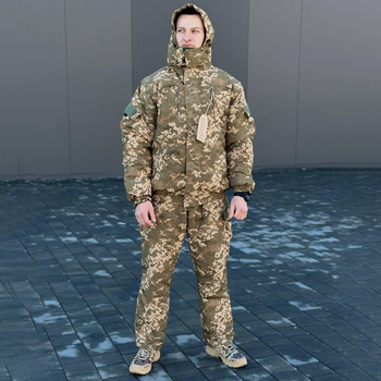 Чоловічий зимовий Костюм Куртка + Штани / Польова форма до -25°C із Мембраною піксель розмір 2XL