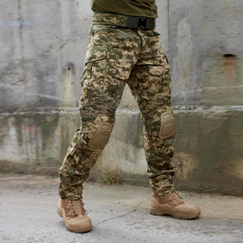 Мужские Демисезонные штаны G3 с наколенниками / Крепкие брюки пиксель размер XL