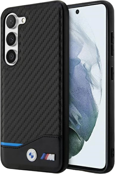 Панель BMW Leather Carbon для Samsung Galaxy 23 Plus Black (3666339114589)