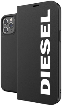Etui z klapką Diesel Booklet Case Core do Apple iPhone 12 Pro Max Black-white (8718846084970)
