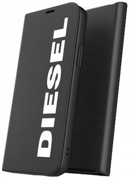 Etui z klapką Diesel Booklet Case Core do Apple iPhone 12/12 Pro Black-white (8718846084963)