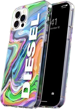 Etui Diesel Clear Case Digital Holographic do Apple iPhone 12/12 Pro Holographic-white (8718846088725)