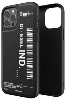 Etui Diesel Moulded Case Core Barcode Graphic do Apple iPhone 12/12 Pro Black-white (8718846084994)