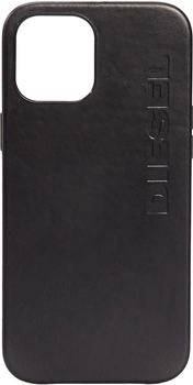 Etui Diesel Moulded Case Premium Leather Wrap do Apple iPhone 12 Pro Max Black (8718846085274)