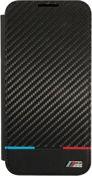Etui z klapką BMW M Collection Triangles do Samsung Galaxy S22 Plus Black (3666339043391)