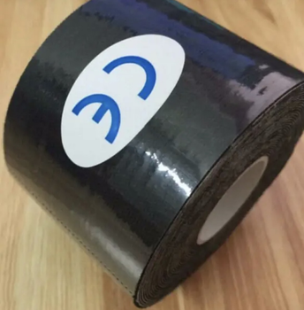 Кінезіо тейп еластична адгезивна стрічка з бавовни BOOB Tape Тейпування Груди 5 см х 5 м чорний