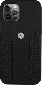 Панель BMW Leather Curve Perforate для Apple iPhone 12 Pro Max Black (3666339010911)