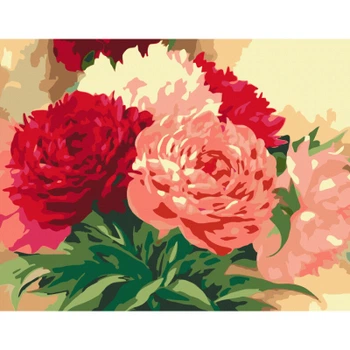 Картина за номерами Rosa Букет півонії 35 х 45 см (4823098526117)