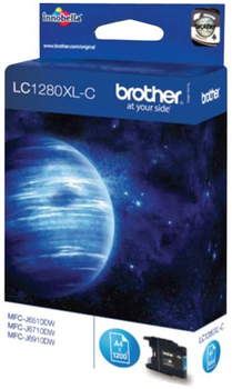 Чорнило Brother LC1280 C Ink для MFC-J6510DW/J6710DW/J6910DW 1200 аркушів Cyan (4977766694056)