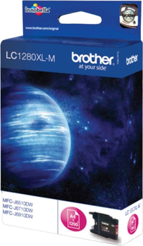 Чорнило Brother LC1280 M Ink для MFC-J6510DW/J6710DW/J6910DW 1200 аркушів Magenta (4977766694063)