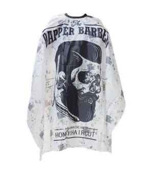 Пеньюар Dapper Barber череп білий (PBR-1)