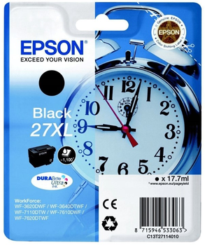 Tusze do drukarek Epson T2711 27 XL DURABrite Singlepack Black 18 ml (8715946625843)