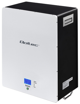Накопичувач енергії LiFePO4 Qoltec 9.6кВт-год 48В BMS LCD 53879 (5901878538792)